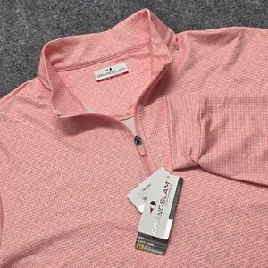 Grand Slam Performance Men's XL Quarter Zip Golf Pullover Georgia Peach UPF 50